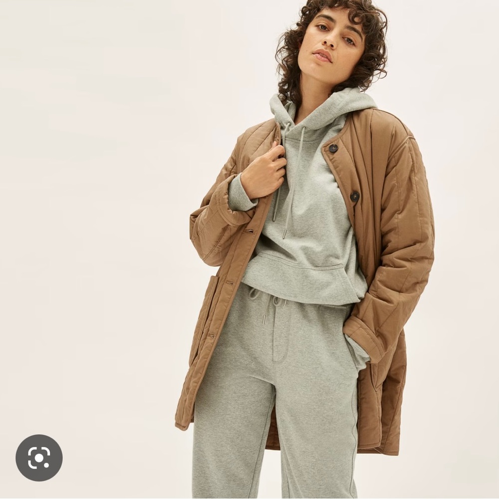 Everlane quilted cotton jacket - XXS, beige